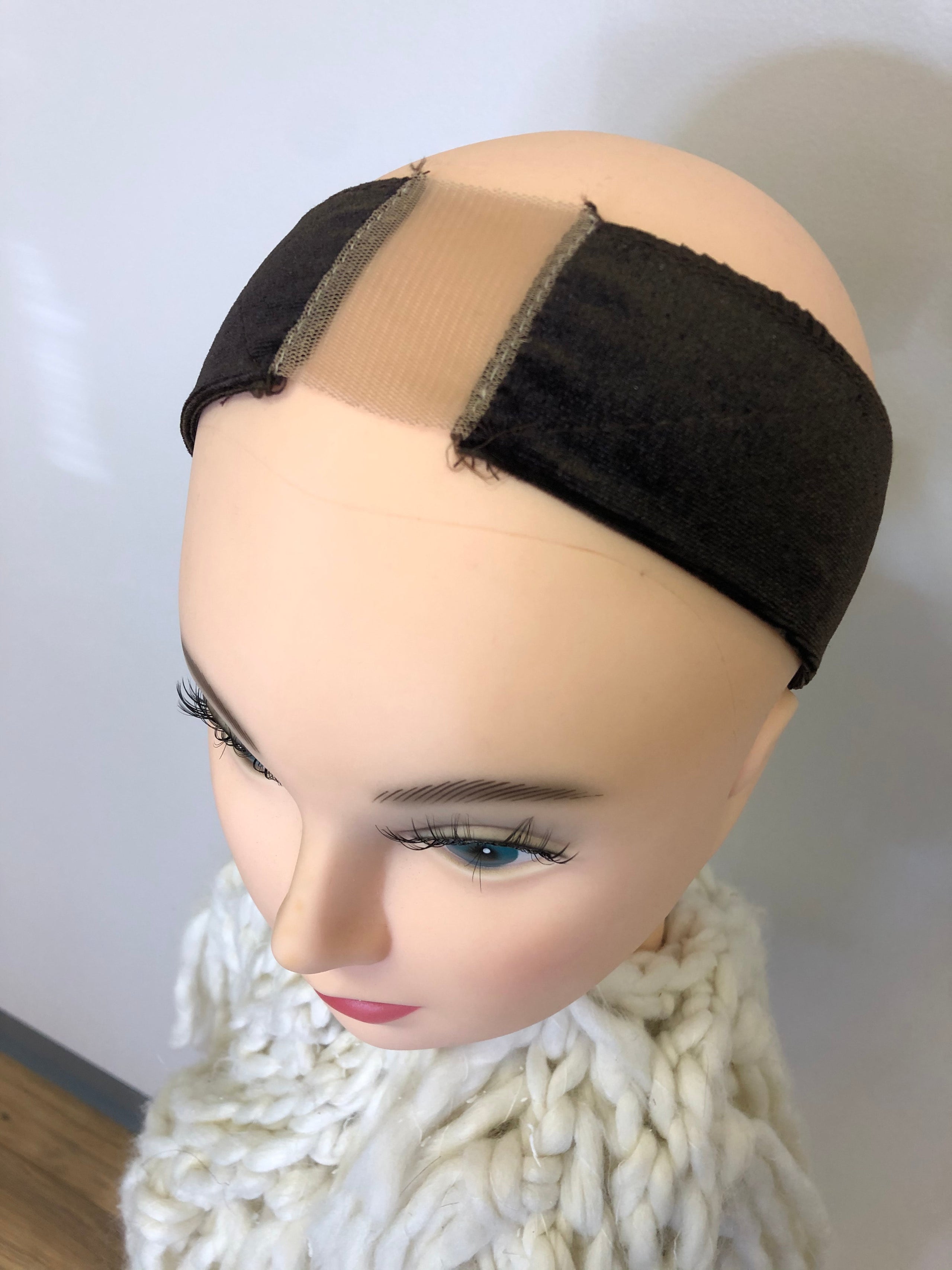 MapofBeauty 2 Pack Adjustable Velvet Wig Grip Wig Band No Slip Head Hair  Bands Flexible Headband (Beige)